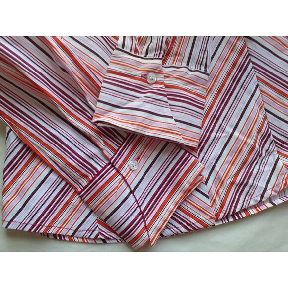 SOHO Jeans Pink Multicolor Stripes Long Sleeves Button Shirt JR. Size Large NWT - Picture 13 of 15